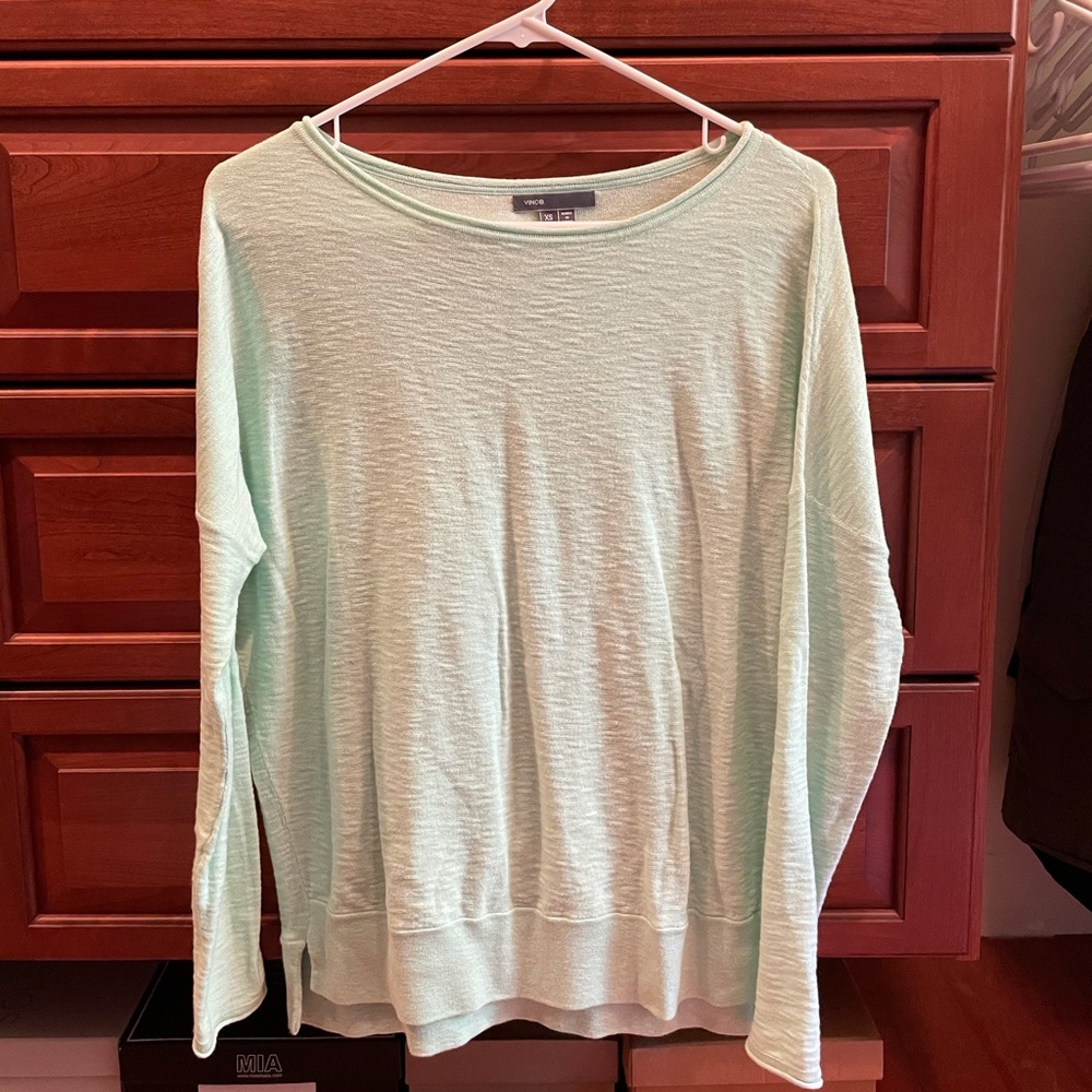 Vince oversized mint green sweater